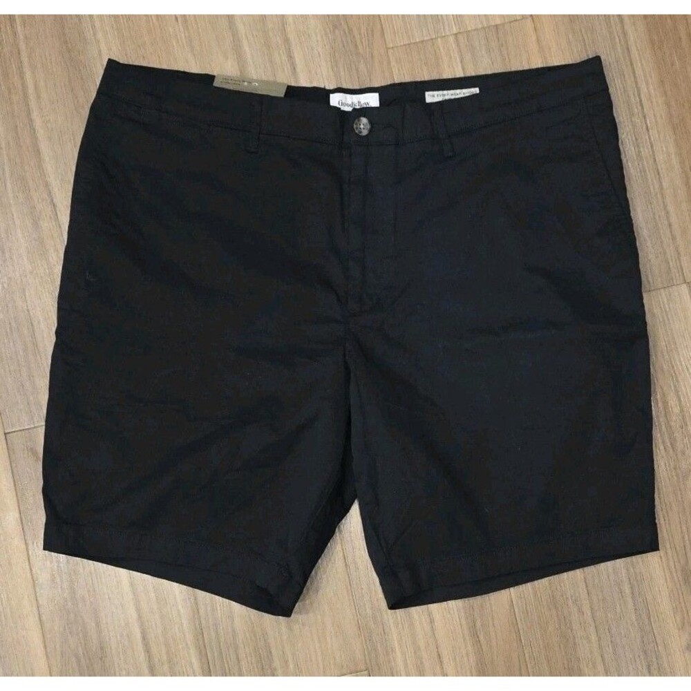 Goodfellow & Co Men's The Every Wear Slim Fit Flat-front Shorts 9" Size 40 Black